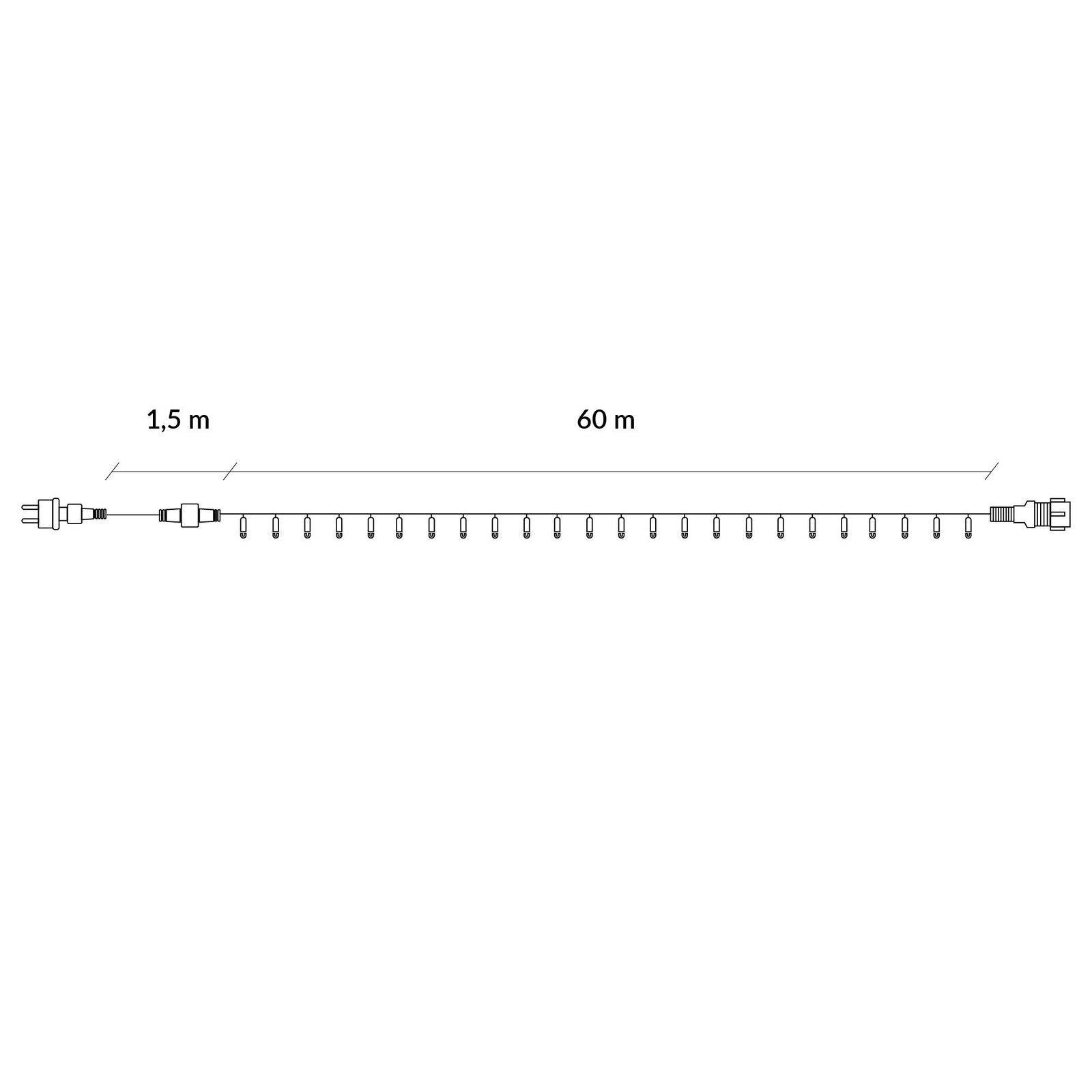 Božićne lampice s 1000 LED dioda