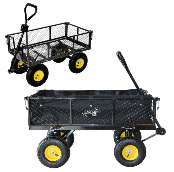 Dvostruko funkcionalna vrtna kolica – crna boja