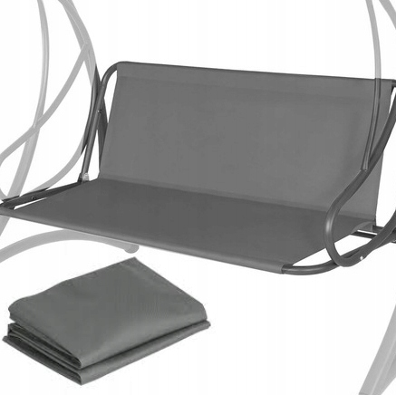 Sjedeći dio za vrtnu ljuljačku - siva tkanina (110x90 cm)