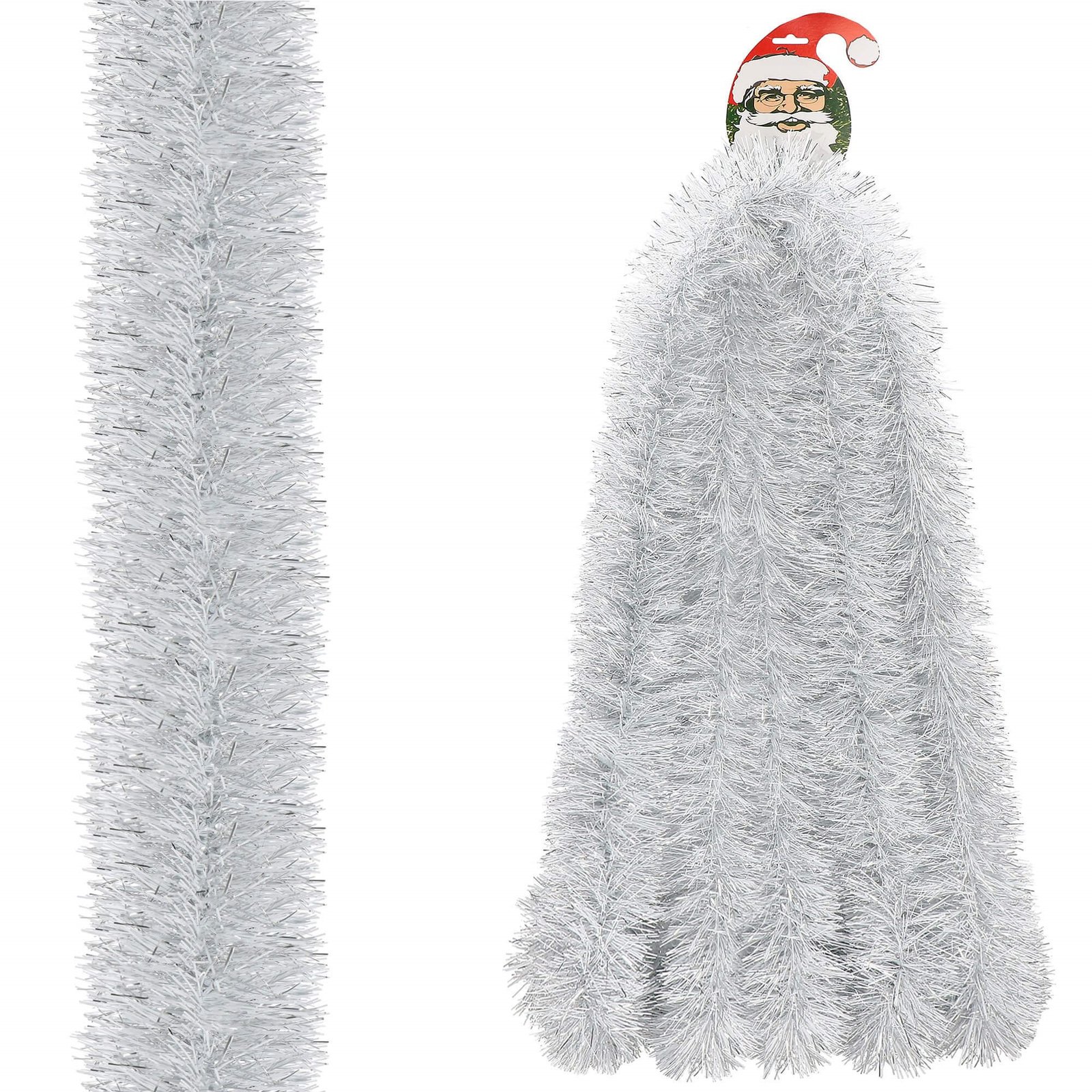 Božićna girlanda – duljina 6 m, srebrna