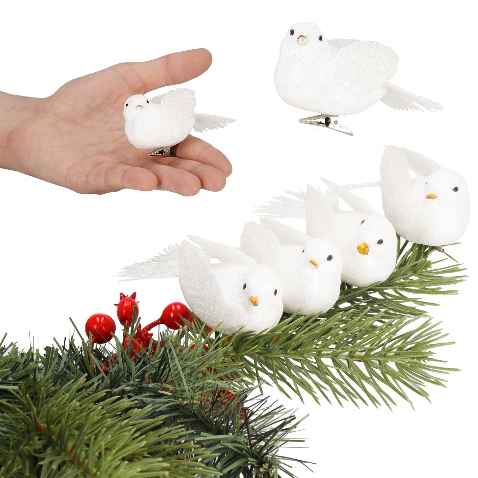 Božićni ukras “Ptice” – 5 × 8 cm