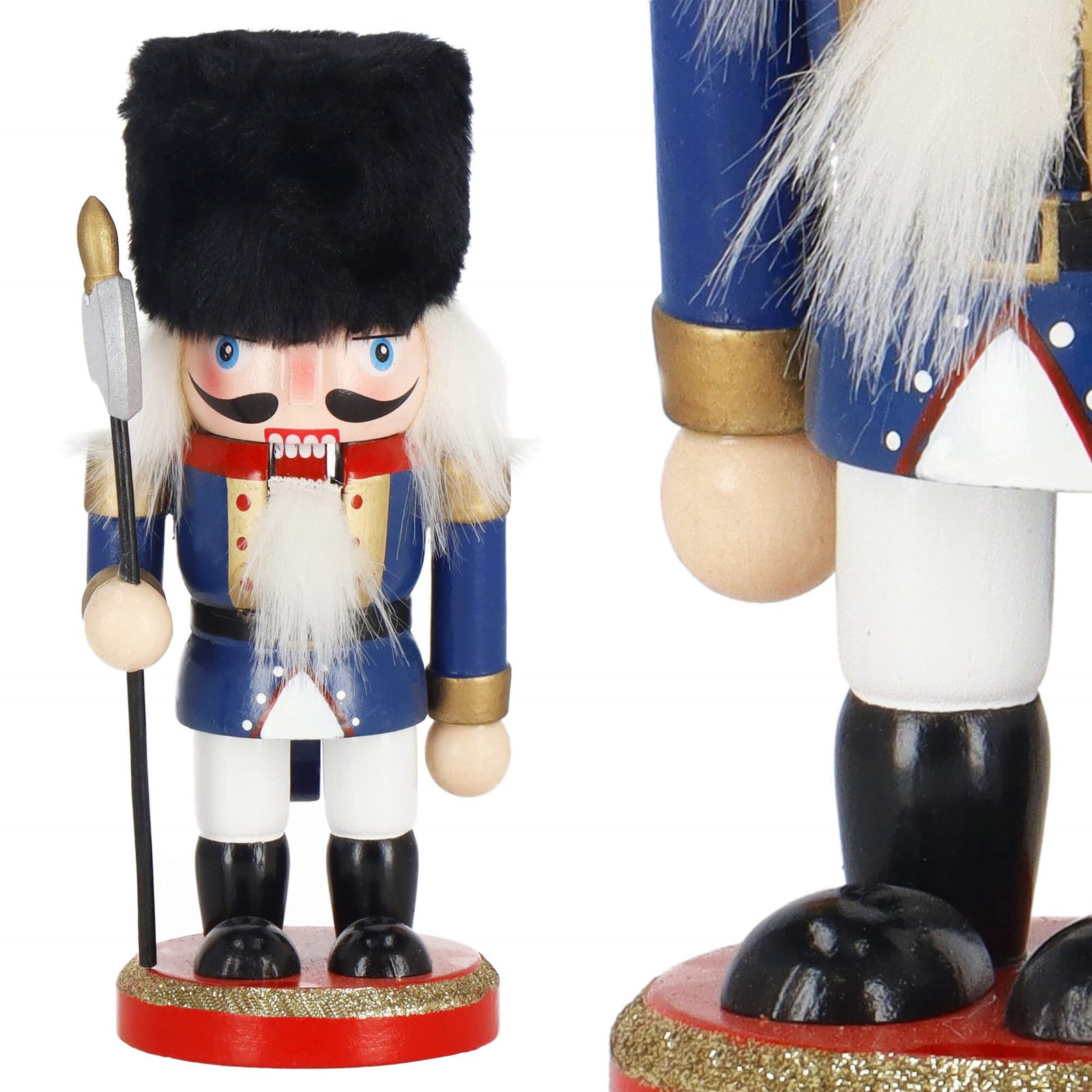 Božićni ukras Orašar – visina 16 cm plavi