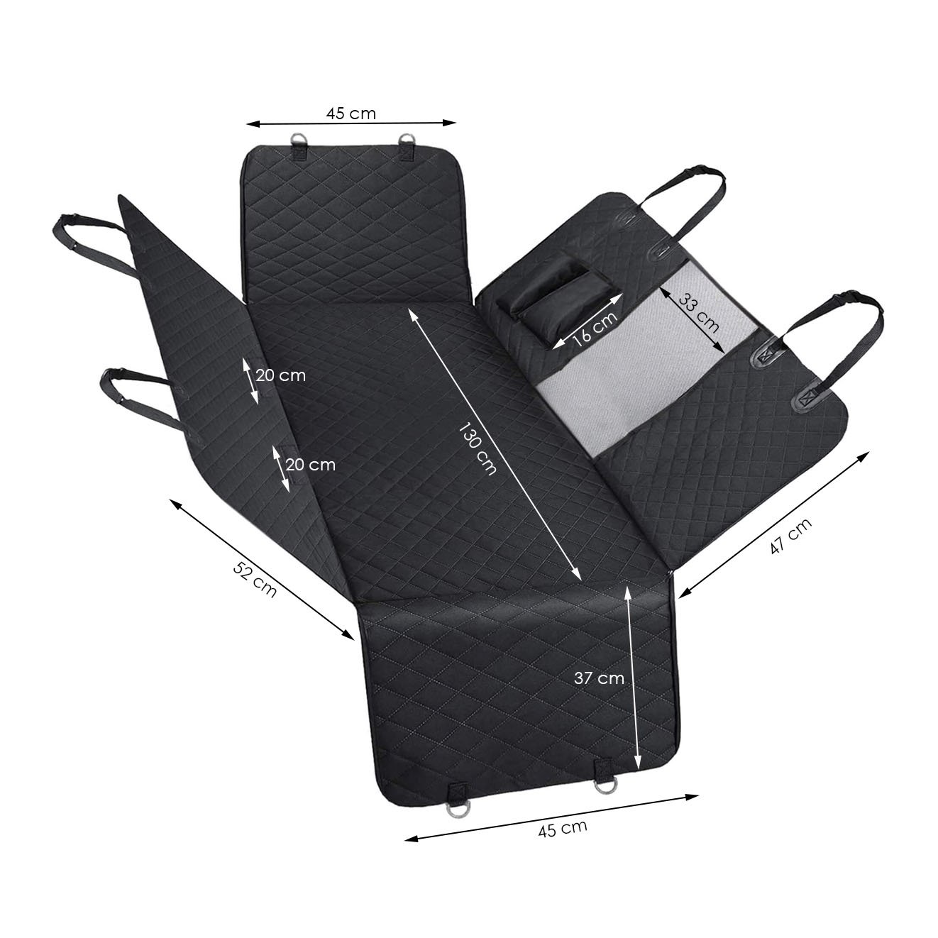 Zaštitna podloga za sjedalo crna