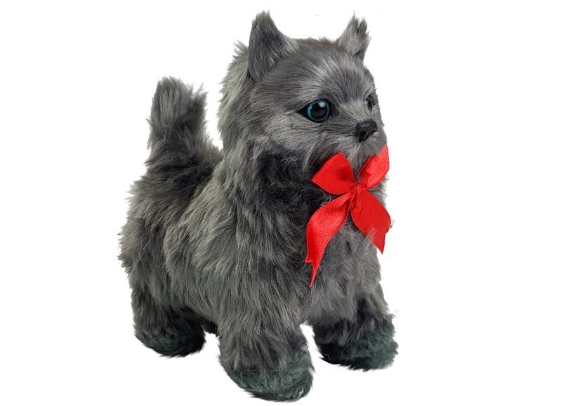 Interaktivna plišana mačka siva