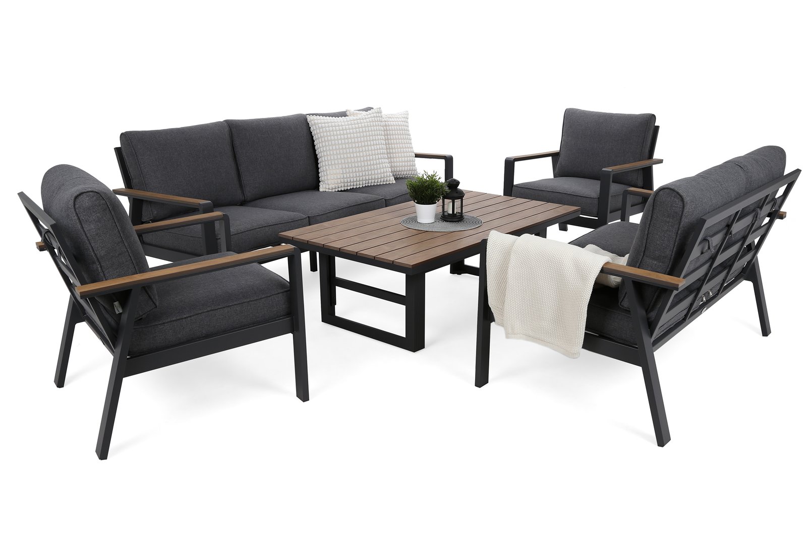 Garnitura namještaja Torino tamno siva / siva melanž