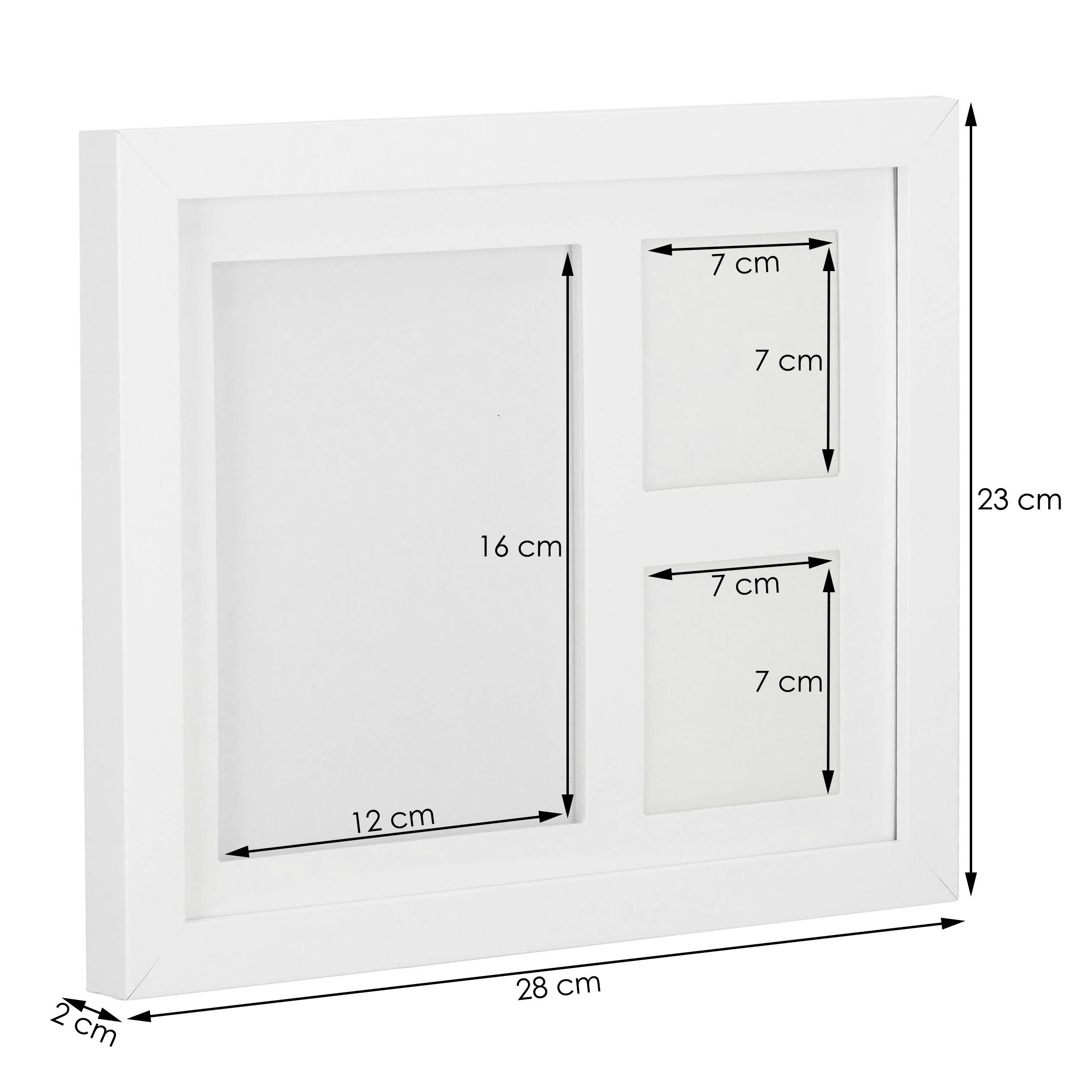 Okvir za tri fotografije bijeli