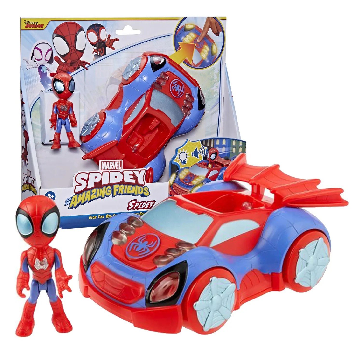 Marvel Spidey i njegovi nevjerojatni prijatelji Glow Tech Web-Crawler i akcijska figurica Spidey