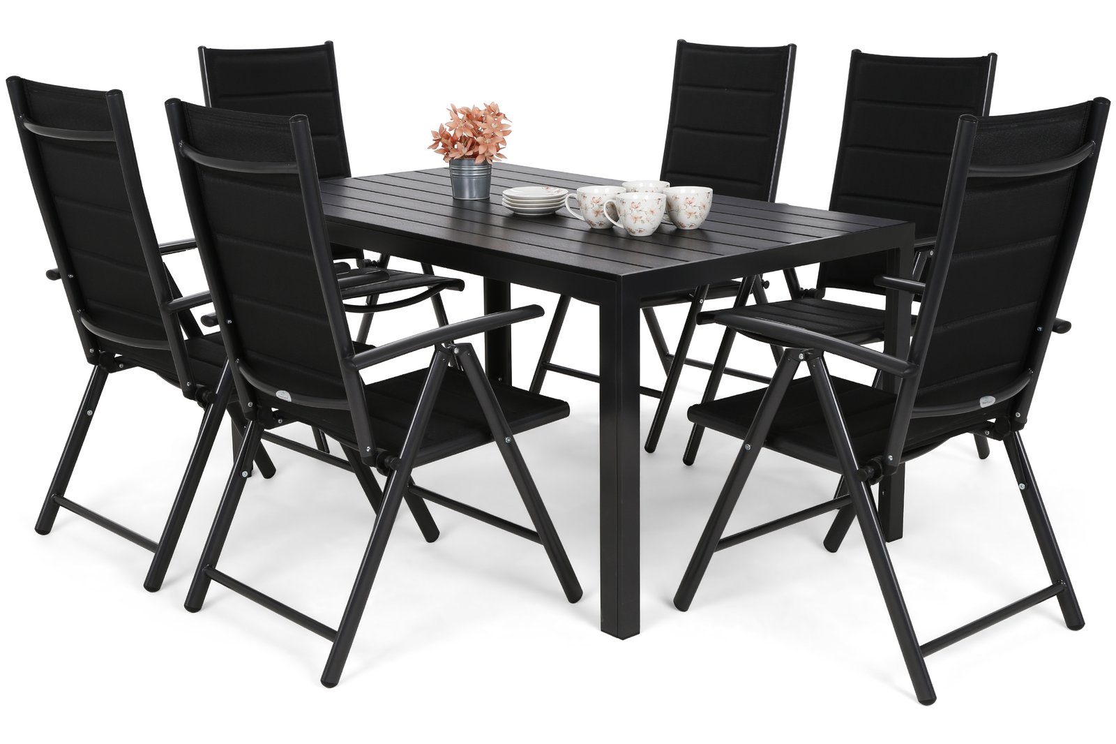 Ibiza set namještaja 150 cm crni / crni 6+1