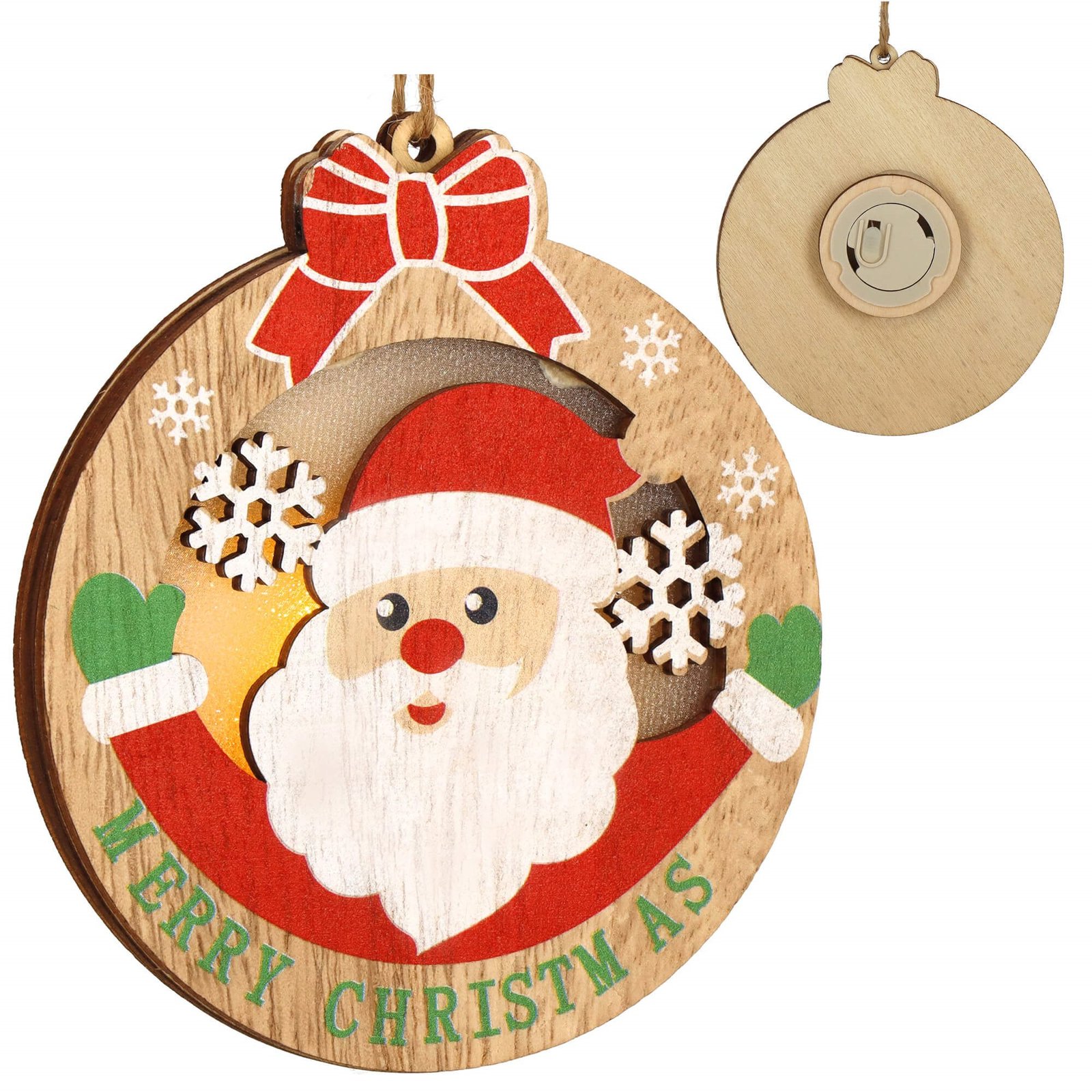 Božićni ukras 9,5 × 10,5 cm Djed Mraz