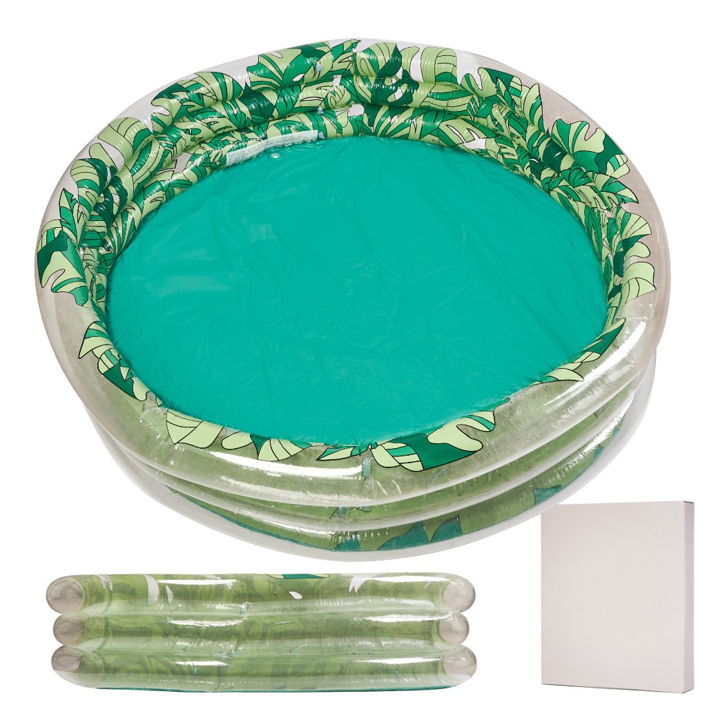 Dječji bazen na napuhavanje zeleni s listovima 150cm