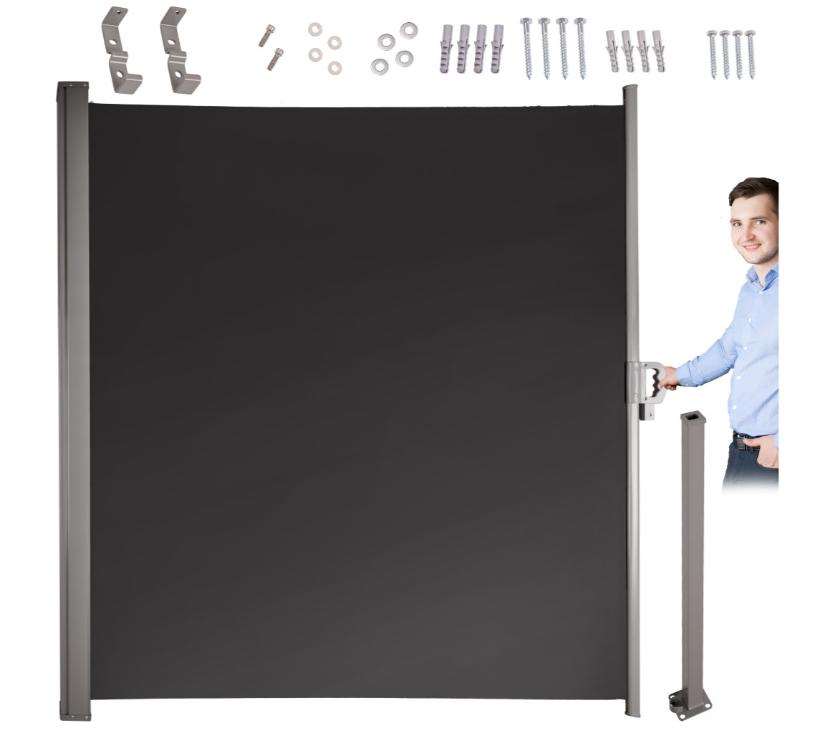 Bočna tenda 400x180 cm siva