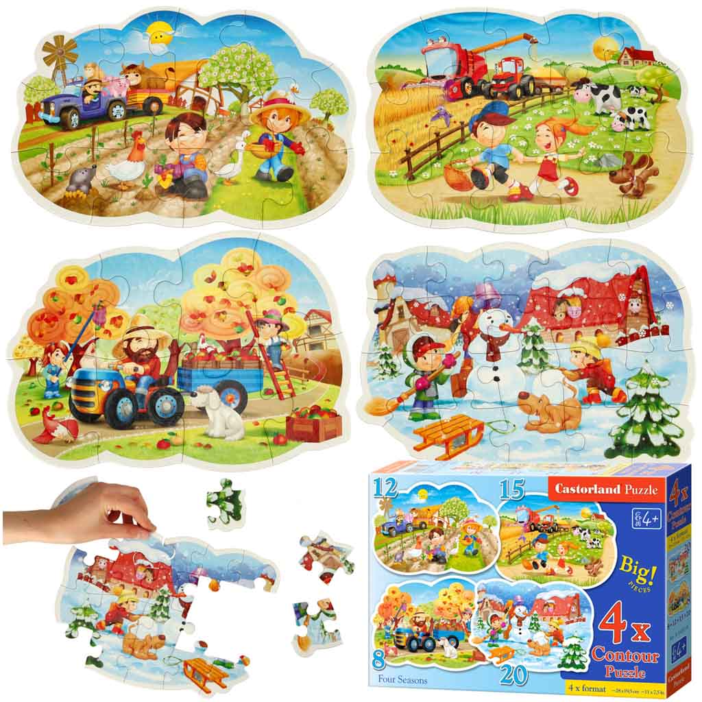 Castorland puzzle 4u1 godišnja doba