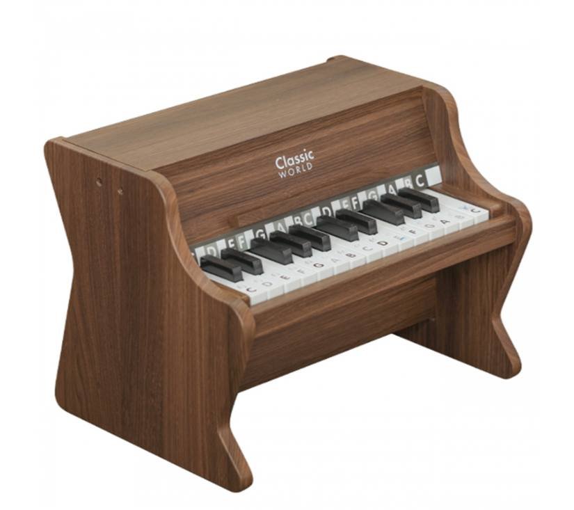 Cllassic World drveni klasični klavir + knjiga za učenje