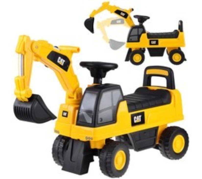 Dječja guralica CAT s pomičnom žlicom, prostorom za odlaganje, truba