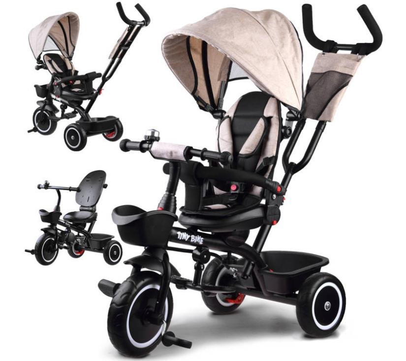 Dječji tricikl 3u1 Tiny Bike bež