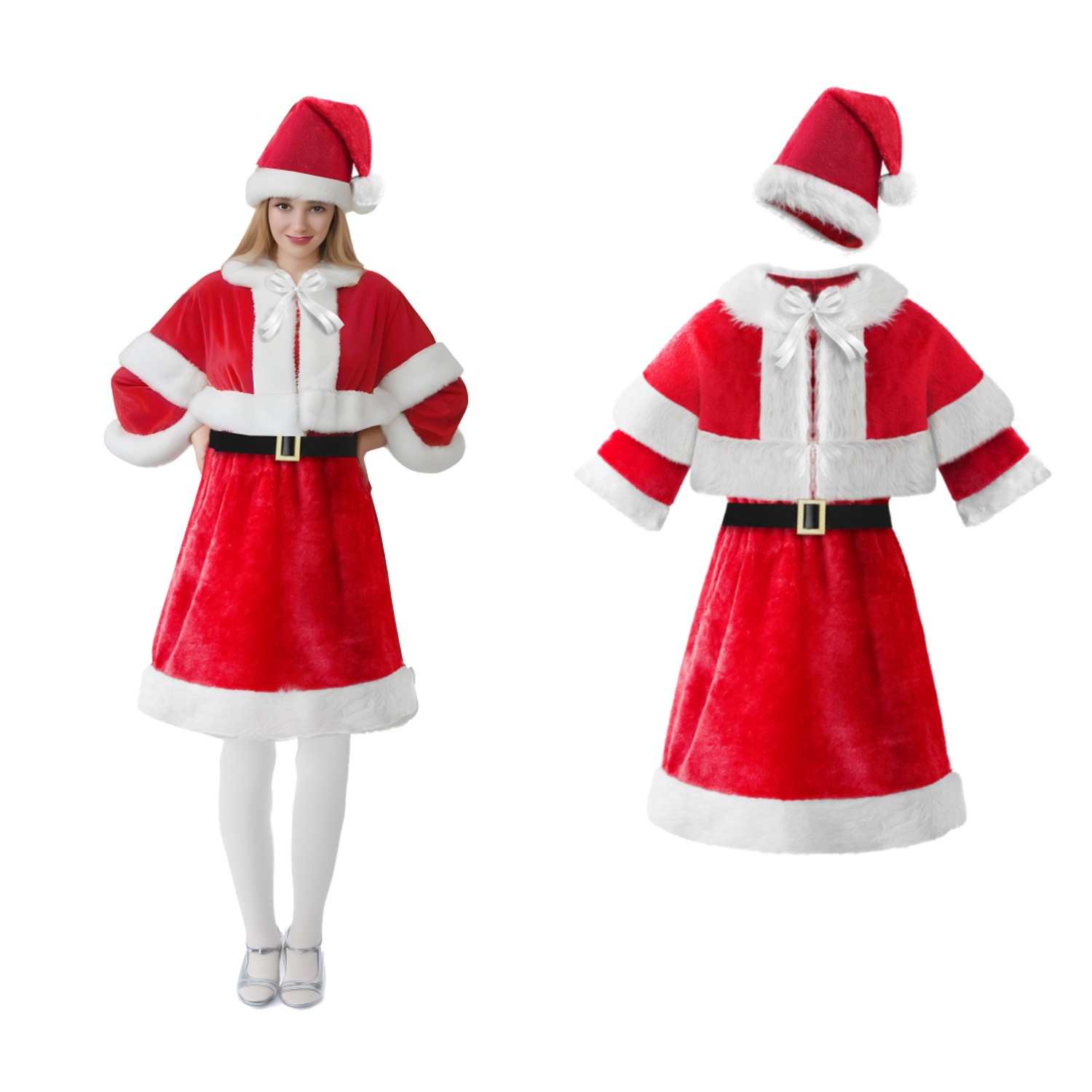 Dvodijelni ženski kostim Djeda Božičnjaka