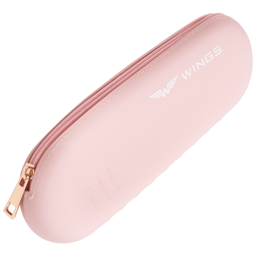 Wings silikonska putna torbica za četkice roza