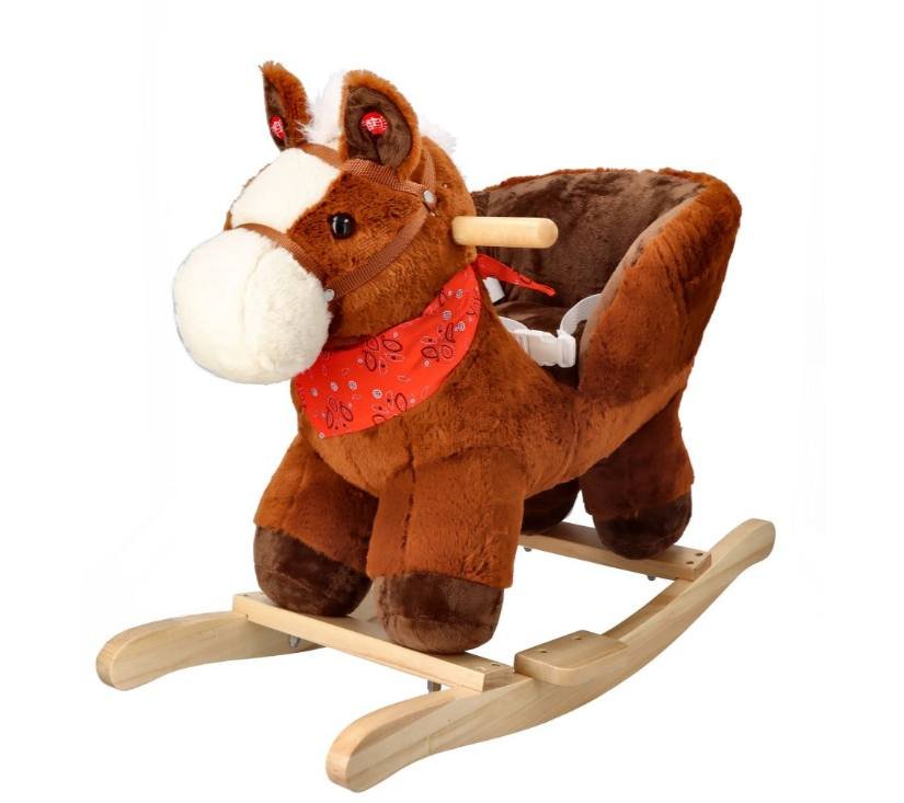 Konjić na ljuljnje s stolicom, smeđi