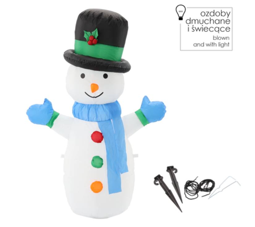 LED snjegović na napuhavanje 120 cm