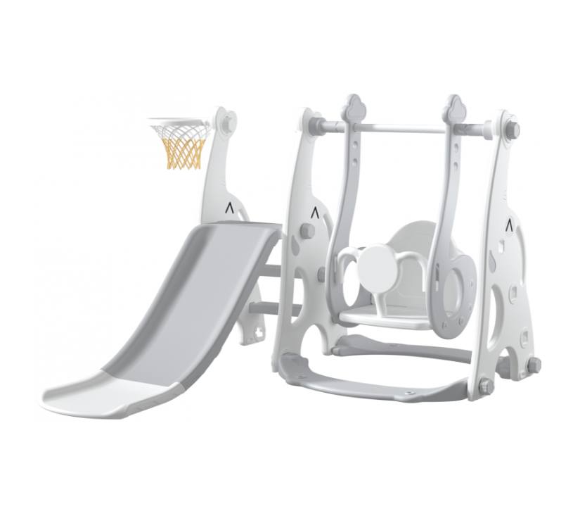 MamaKids ljuljačka s toboganom za djecu, bijela
