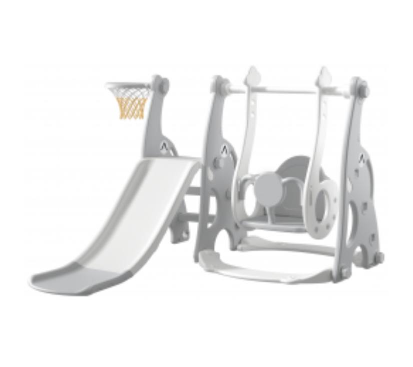MamaKids ljuljačka s toboganom za djecu, siva