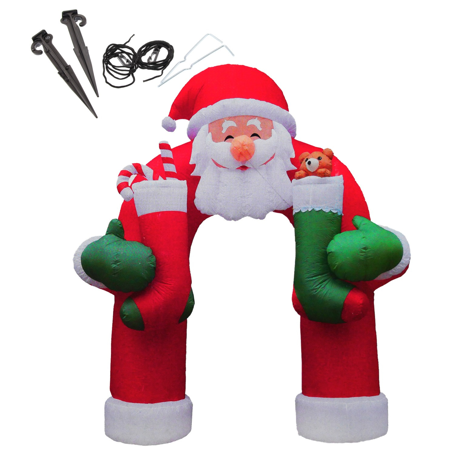 Luk na napuhavanje Djeda Mraz LED 360cm