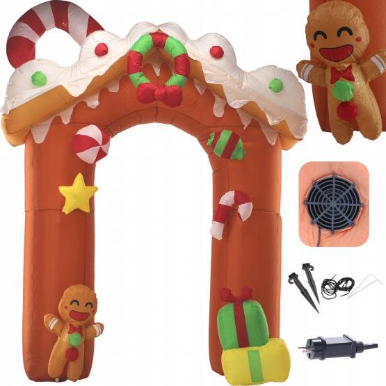 Luk na napuhavanje medenjak LED 300cm