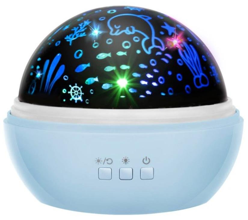 Malatec noćna lampa s projektorom - plava