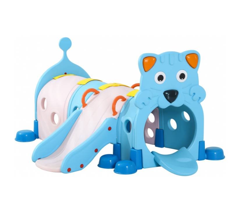 MamaKids dječji tunel s toboganom, plavi medvjedić 185 cm