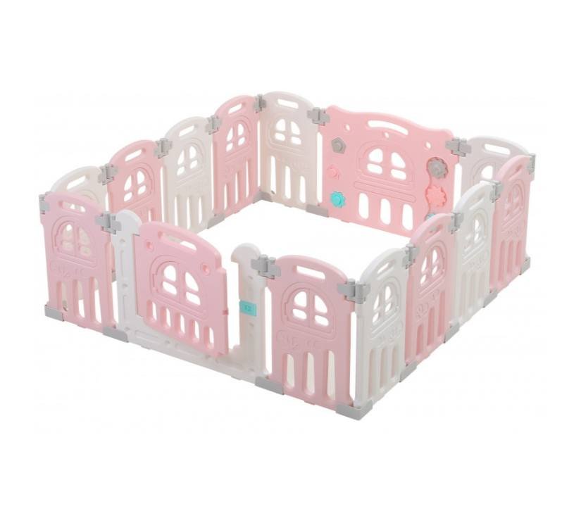 MamaKids modularni vrtić za djecu – suhi bazen, rozi 150 x 150 cm