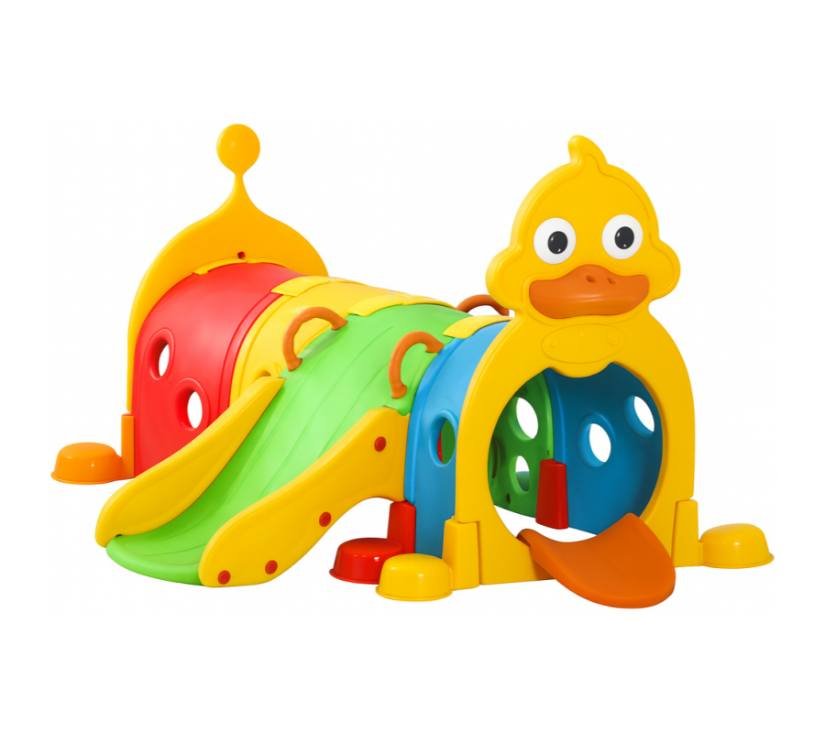 MamaKids šareni dječji tunel s toboganom, patka 185 cm