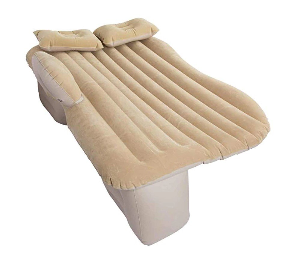 Madrac za auto krevet na napuhavanje + pumpa bež