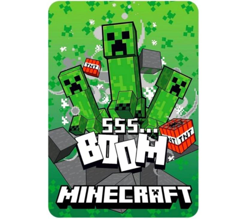 Minecraft dekica za djecu od flisa 100 x 140 cm