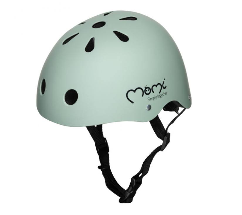 MoMi dječja kaciga 47-58 cm mat zelena