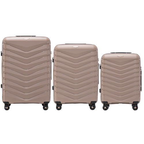 Wings set od tri kofera od polipropilena veličine V M S boja šampanjac