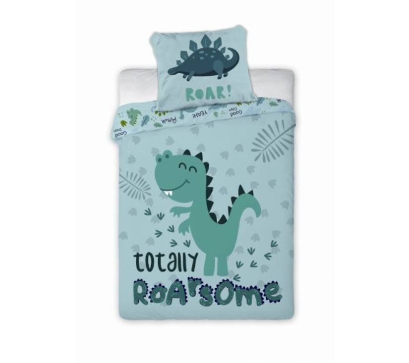 Pamučna posteljina za djecu 100 x 135 cm dinosaur