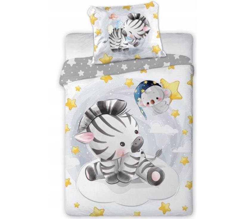 Pamučna posteljina za djecu 100 x 135 cm zebra