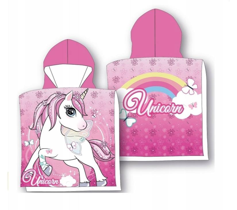 Pamučni pončo ručnik Unicorn 55 x 110 cm