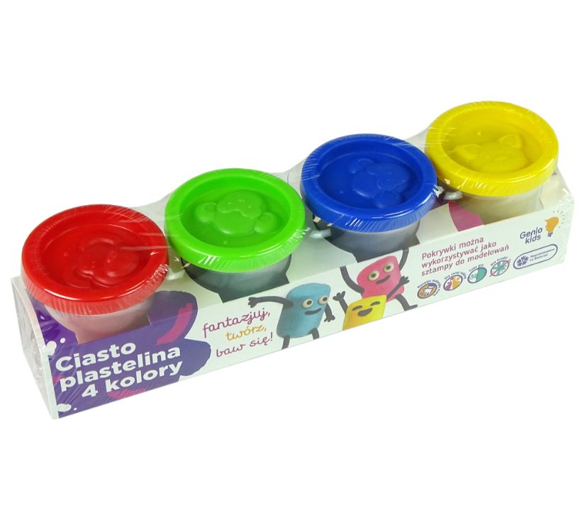 Plastelin u čašama 4 boje