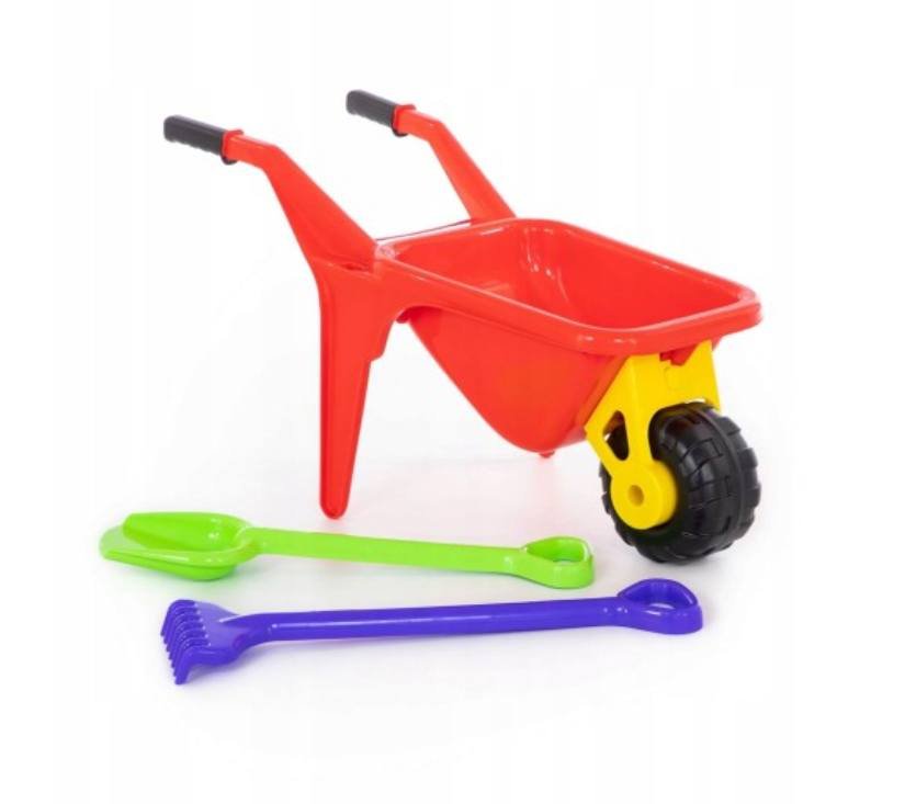 Set vrtlarskih kolica sa dodacima, crvene
