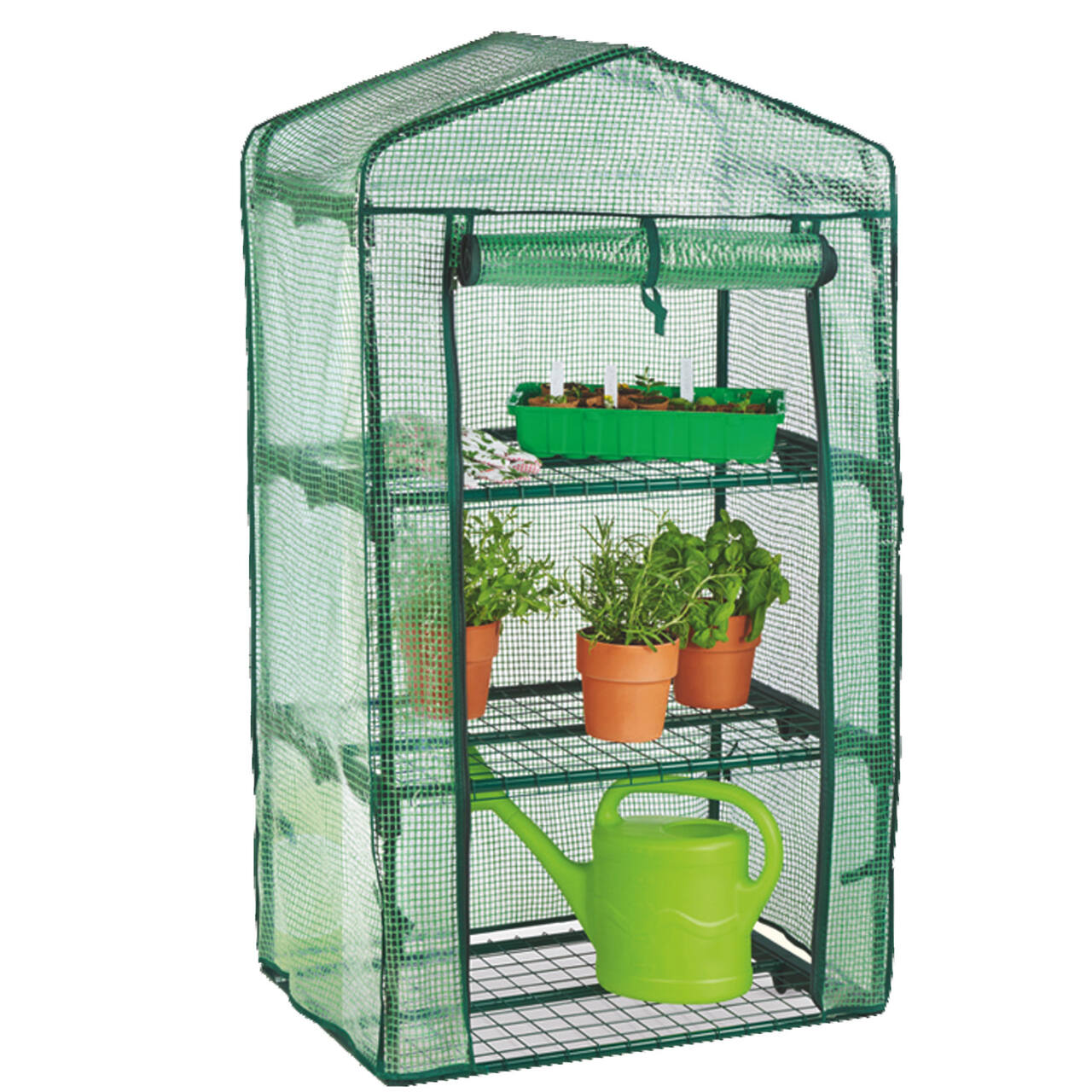 Balkonski vrtni plastenik s tri police 69×49×125cm