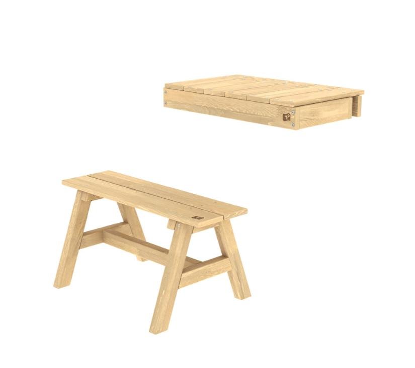 Drvena polica s klupom