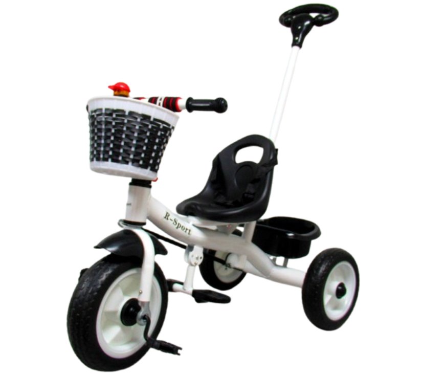 Tricikl T8 bijeli i crni EVA kotači Push bike