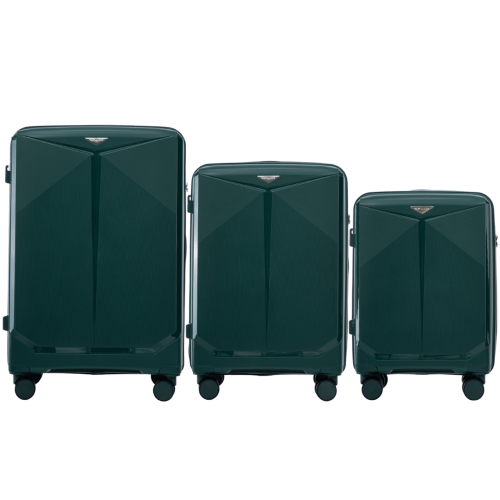 Wings set od tri kofera Nimfa od polipropilena veličine V M S tamnozeleni