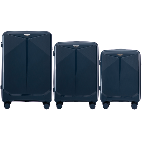 Wings set od tri kofera Nimfa od polipropilena veličine V M S plavi