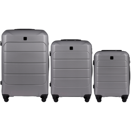 Wings set od tri kofera od ABS materijala veličine V M S titan sivi