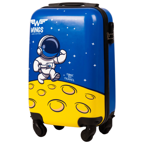 Wings mali dječji kabinski kofer od polikarbona XS, plavi astronaut