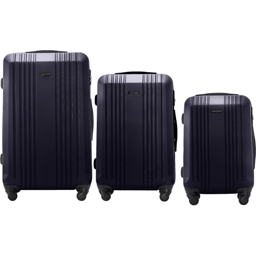 Wings set od tri kofera Kestrel od ABS materijala veličine L M S tamnoplavi