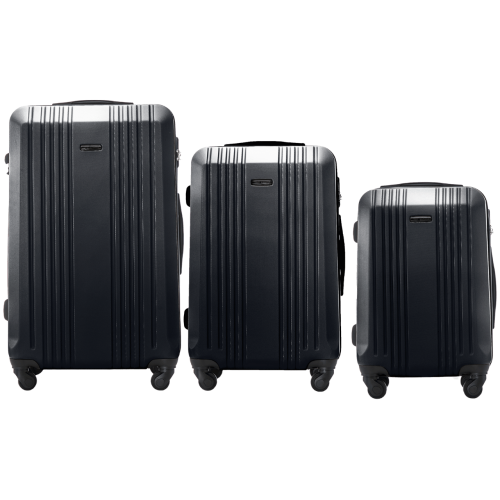 Wings set od tri kofera od ABS materijala veličine L M S tamno sivi