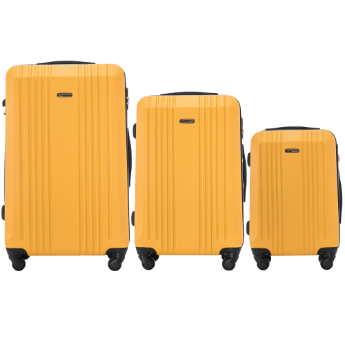 Wings set od tri kofera od ABS materijala veličine L M S žuti